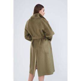 Women's Double Breasted Stash Coat with Waist Belt (Kaban)