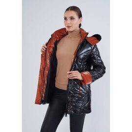 Women's Patent Leather Quilted Coat  (Mont)