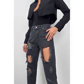 Women's Laser Cut Mom Jeans