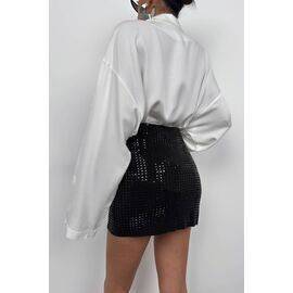 Women's Stone Detailed Mini Skirt