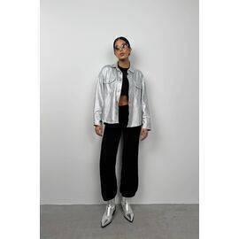 Women's Metallic Denim Jacket