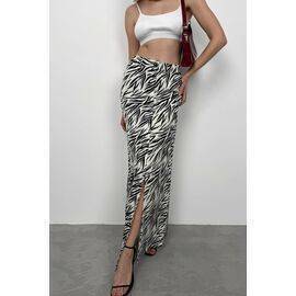 Women's Printed Front Slit Skirt