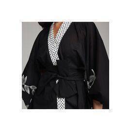 Women's Kimono with Floral Pattern on Sleeves