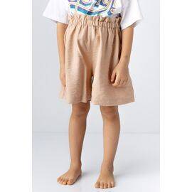Woven Shorts with Ruffle Belt for Girls