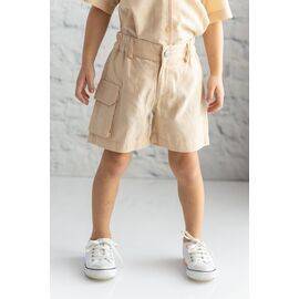 Woven Shorts with Cargo Pockets for Boys