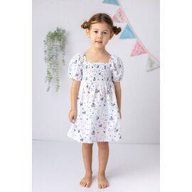 Balloon Sleeve Gipeli Woven Dress for Girls