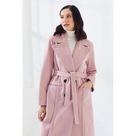 Double-breasted Long Coat with Pockets & Belt