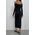 Women's Boat Neck Gather Detail Maxi Dress