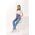 Maternity Flexible Abdominal Band Adjustable Waist Mom Fit Jeans Blue