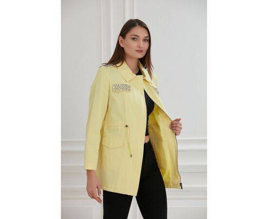 Women's Trench Coat with Beading Detail