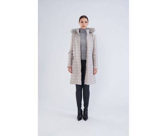 Women's Plus Size Faux Fur Quilted Coat (Kaban)