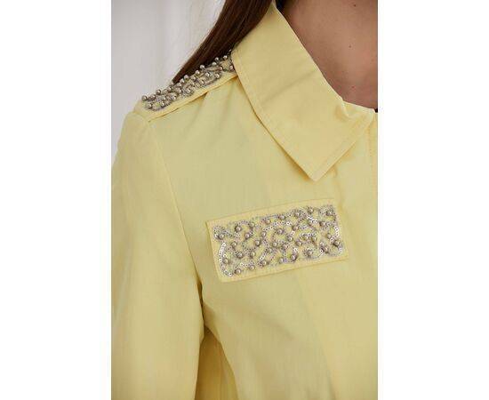 Women's Trench Coat with Beading Detail