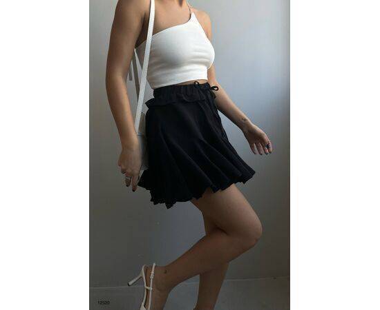 Women's Elastic Waist Pleated Skirt