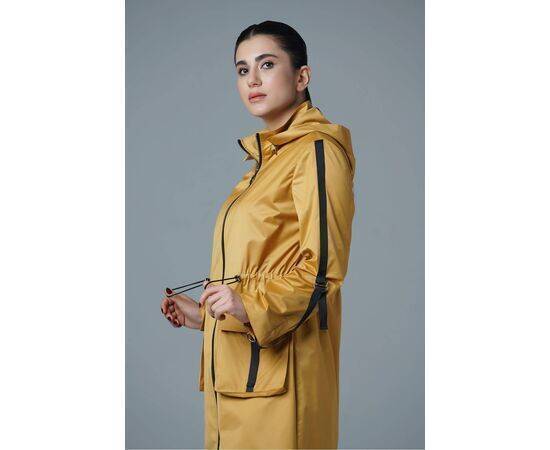 Women's Trench Coat with Strip Detail