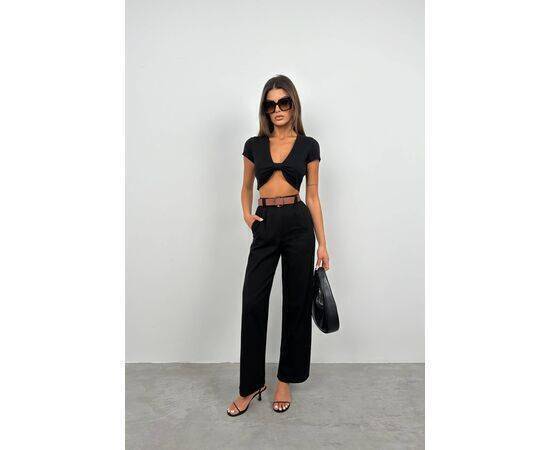 Women's Belted Palazzo Trousers