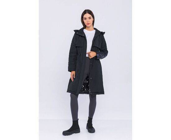 Women's Waist Gathered Midi Length Coat (Kaban)