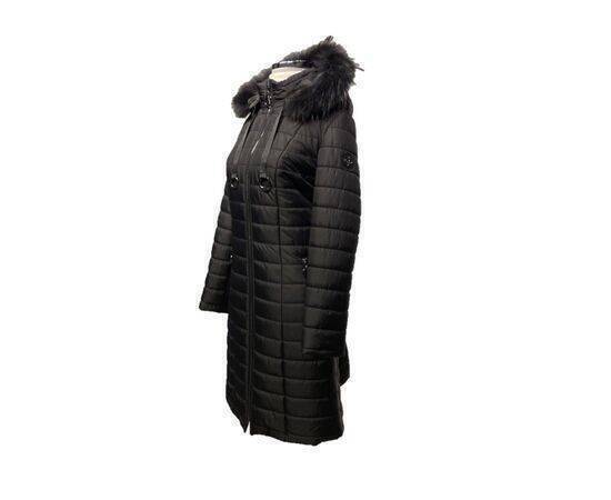 Women's Quilted Coat with Raccoon Fur Hood (Kaban)