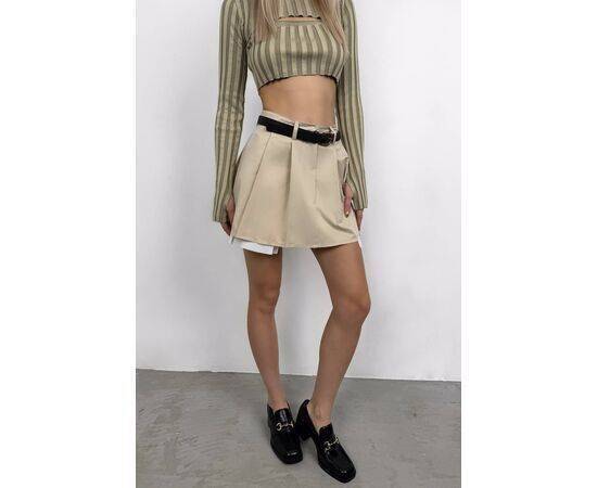 Women's Pleated Lined Mini Skirt