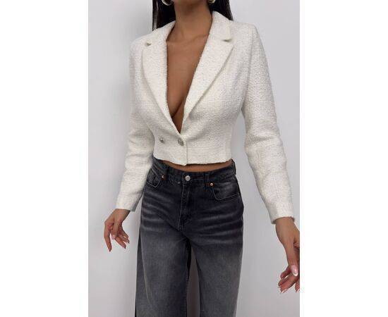 Women's Tweed Crop Blazer Jacket