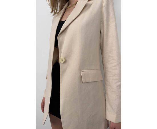 Women's Single Button Linen Blazer