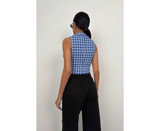 Women's Houndstooth Crop Vest