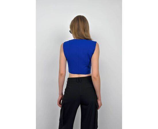 Women's Buttoned Crop Vest