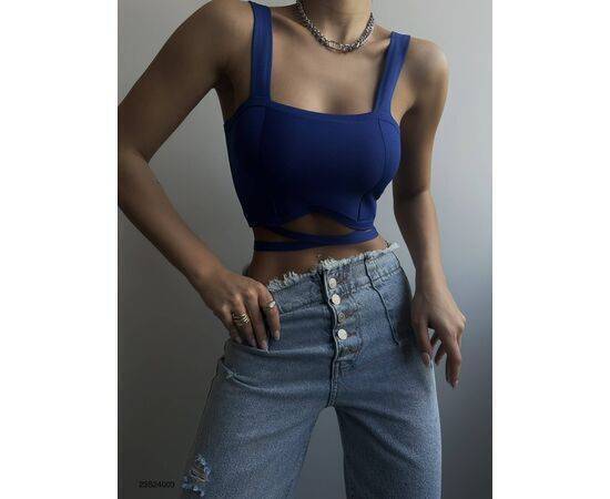 Women's Waist Lace Crop Blouse