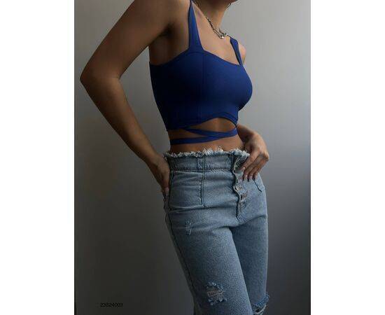 Women's Waist Lace Crop Blouse