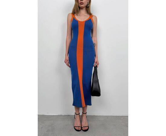 Women's Double Color Slit Detail Dress