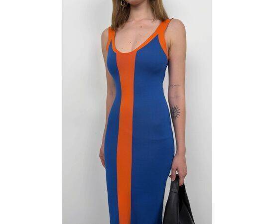 Women's Double Color Slit Detail Dress