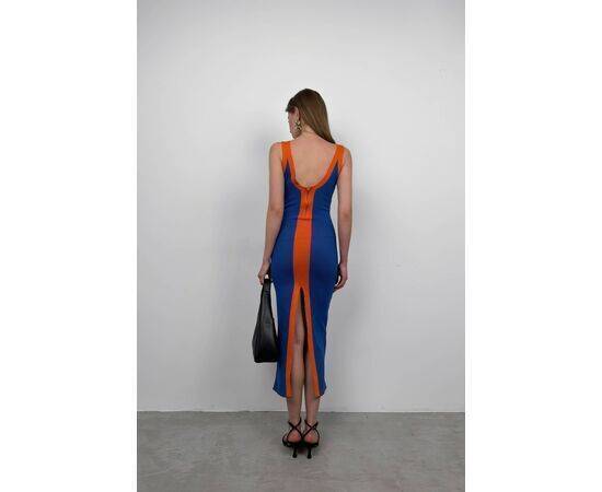 Women's Double Color Slit Detail Dress