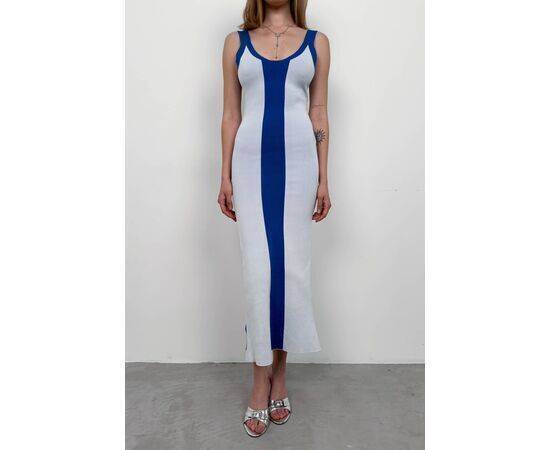 Women's Double Color Slit Detail Dress