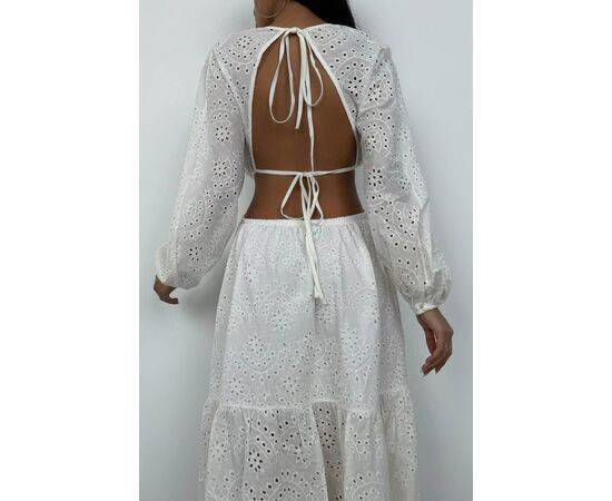 Women's Backless Embroidery Dress