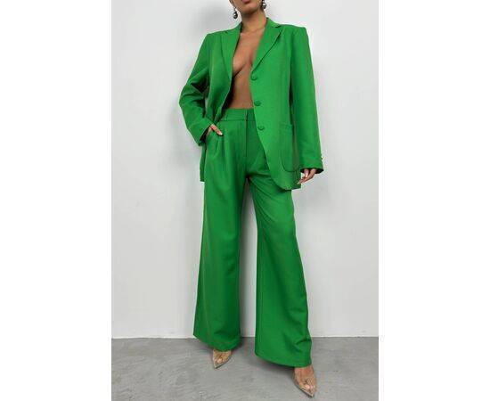 Women's Waist Fold Trousers & Blazer Jacket Set