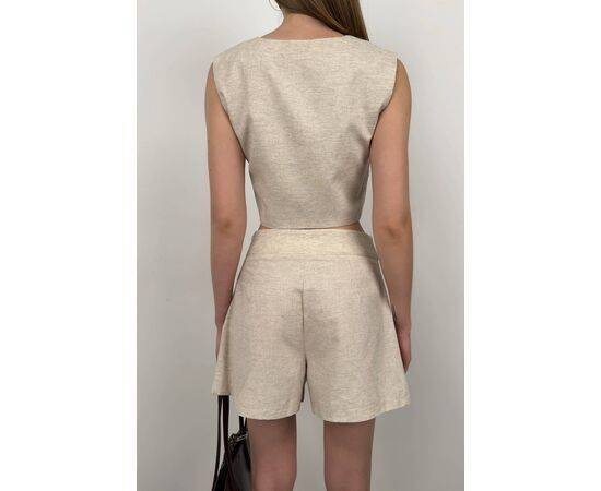 Women's Linen Vest & Shorts Set