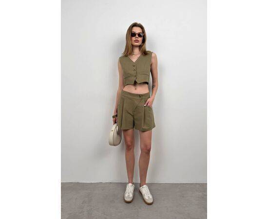 Women's Linen Vest & Shorts Set