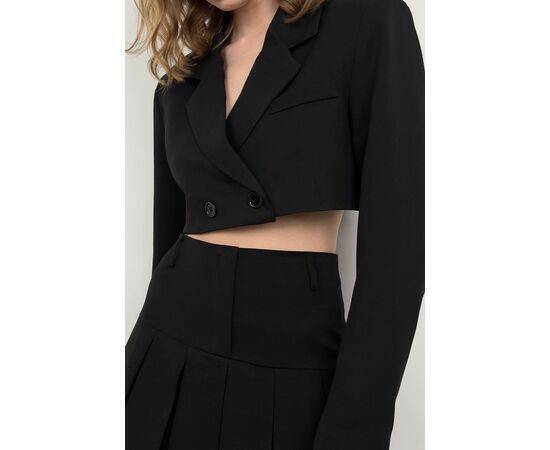 Women's Pleated Skirt & Crop Jacket Set