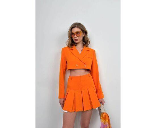 Women's Pleated Skirt & Crop Jacket Set