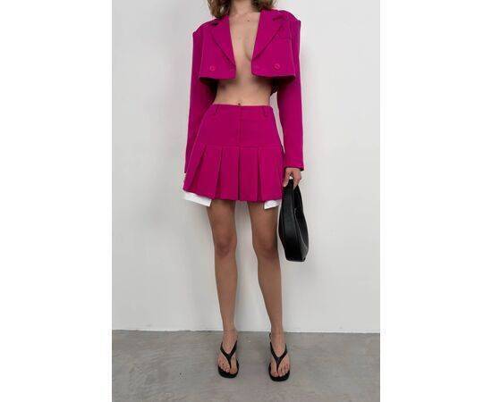 Women's Pleated Skirt & Crop Jacket Set