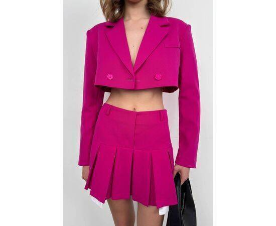 Women's Pleated Skirt & Crop Jacket Set