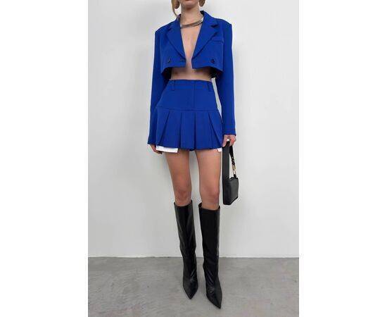 Women's Pleated Skirt & Crop Jacket Set