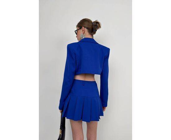 Women's Pleated Skirt & Crop Jacket Set