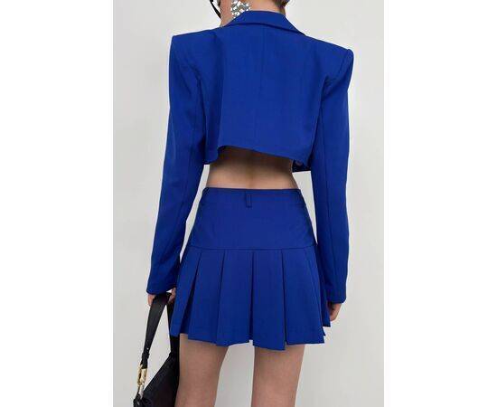 Women's Pleated Skirt & Crop Jacket Set