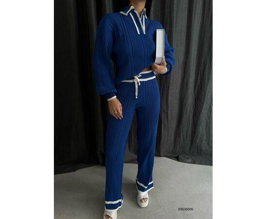 Women's Polo Neck Blouse & Trousers Set