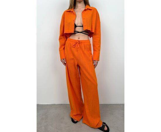 Women's Oversize Crop Shirt & Wide Leg Trousers Set