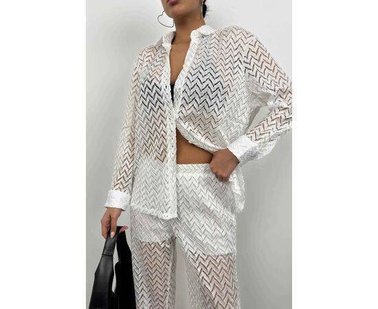 Women's Embroidery Shirt & Trousers Set