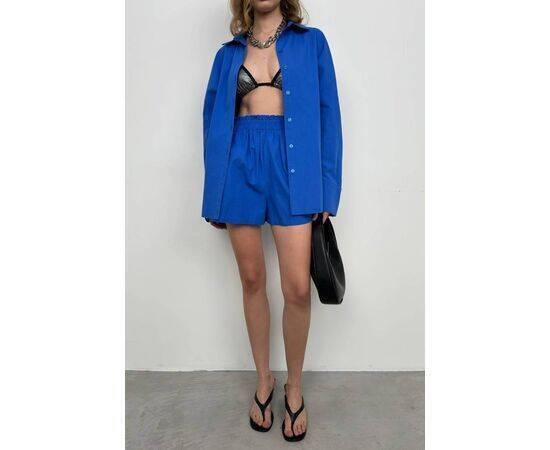 Women's Oversize Shirt & Drawstring Shorts Set