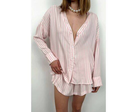 Women's Striped Shirt & Shorts Set