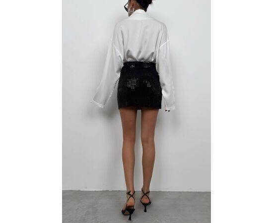 Women's Stone Detailed Mini Skirt