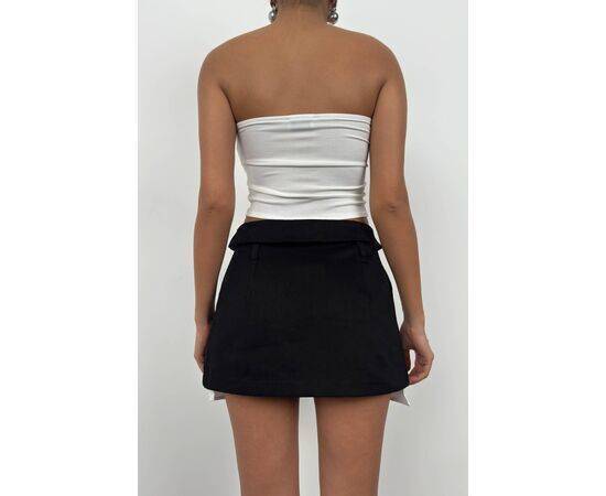 Women's Waist Fold Pleated Mini Skirt